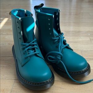 Dr. Martens Kids Teal Lace-Up Boots
